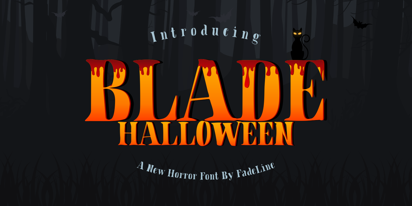 Beispiel einer Blade Halloween Regular-Schriftart